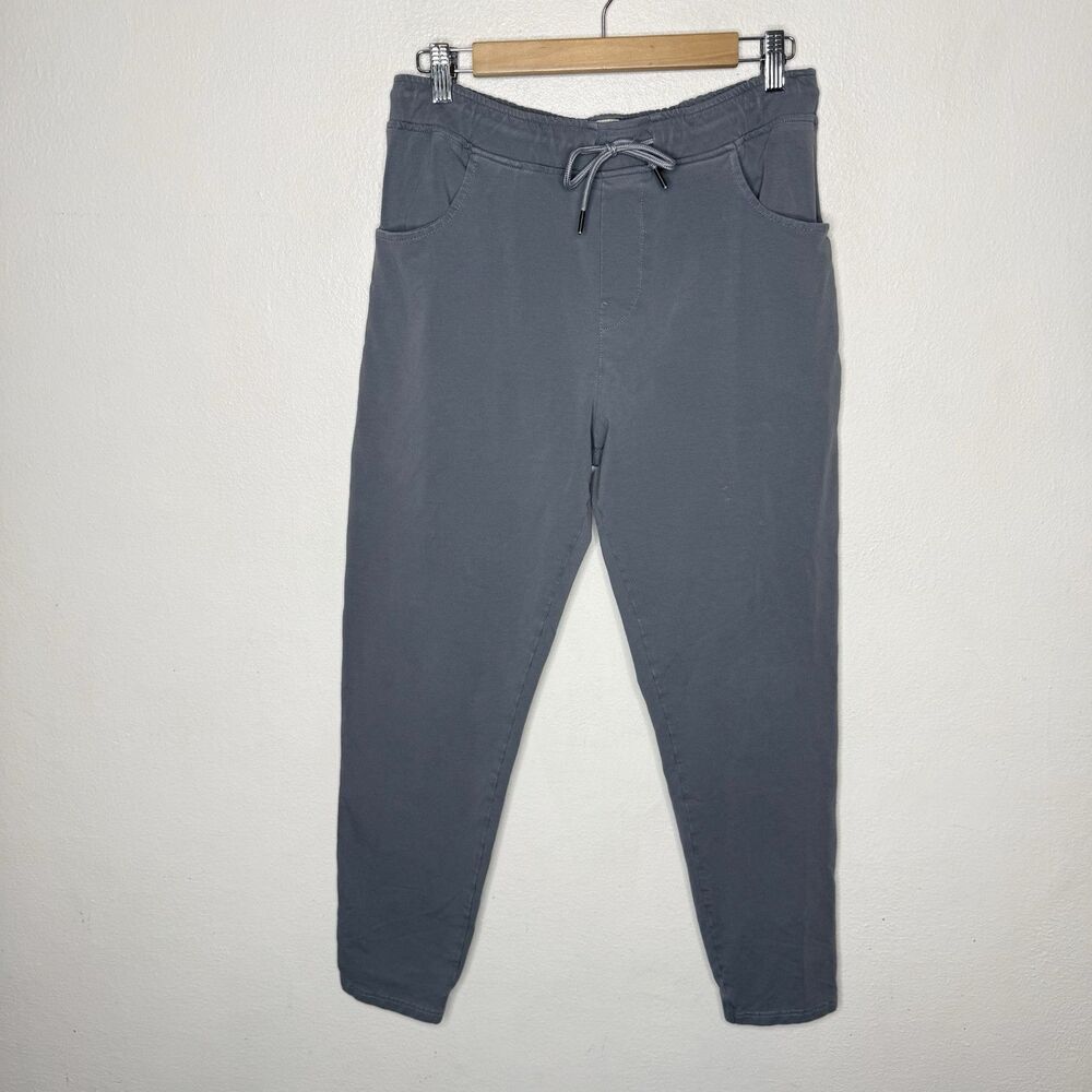 WYR No Sweat Slim Jogger Pants Pockets Gray Cotton Lycra Mens Large